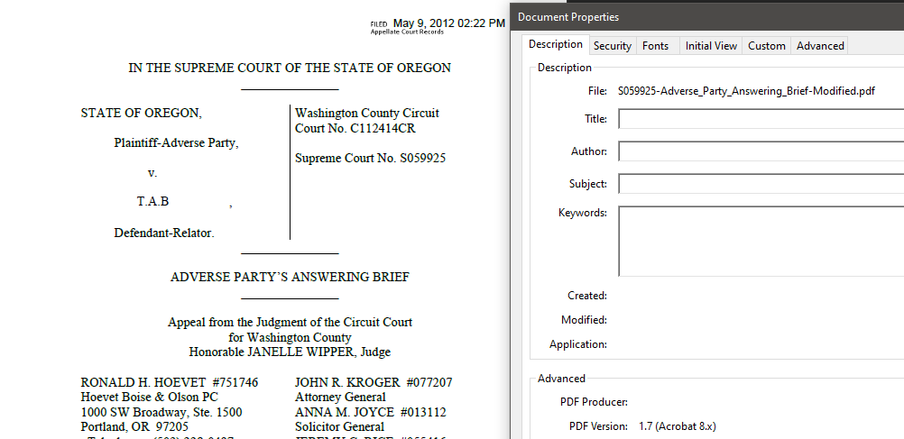 STATE OF OREGON, Plaintiff-Adverse Party, v. TYLER ANTHONY BLOK, Defendant-Relator.(CC C112414CR; SC S059925)